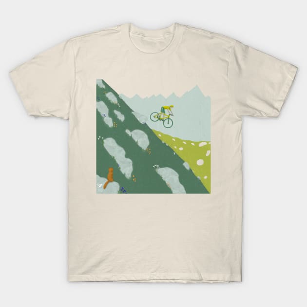 Freedom - Mountain bicycle rider T-Shirt by mnutz